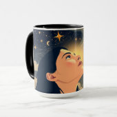 The Dreamer Neo-Deco Starry Night Personalized Tasse (Vorderseite Links)