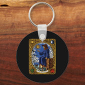 The Dreamer (the Fool) Mayor Arcana Tarot Card Got Schlüsselanhänger (Vorderseite)