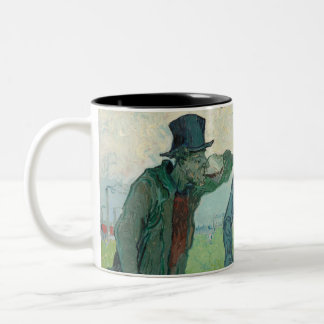 "The Drinkers" - Van Gogh Art Zweifarbige Tasse