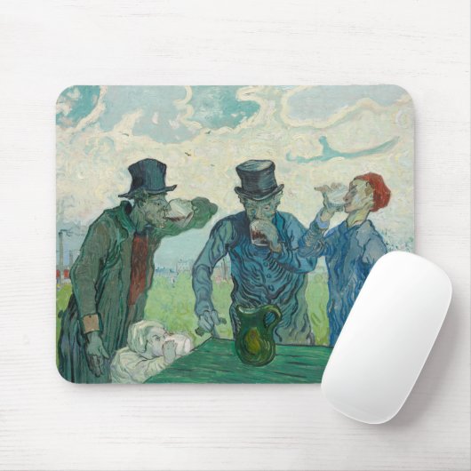 "The Drinkers" von van Gogh Post-Impressionist Mousepad (Mit Mouse)