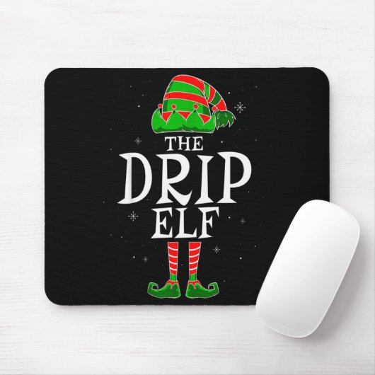 The Drip Elf Group Matching Family Christmas Swag Mousepad (Mit Mouse)