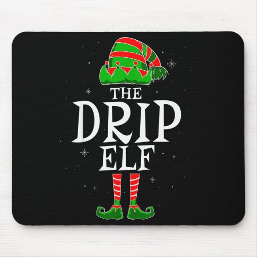 The Drip Elf Group Matching Family Christmas Swag Mousepad (Vorne)