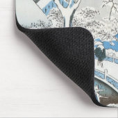 The Drum Bridge, Hiroshige, 1856-58 Mousepad (Ecke)