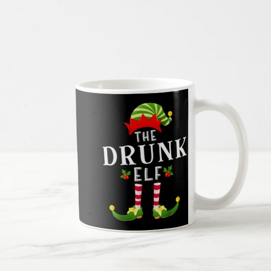 The Drunk Elf Christmas Matching Pajama Kaffeetasse (Rechts)