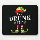 The Drunk Elf Christmas Matching Pajama Mousepad (Vorne)