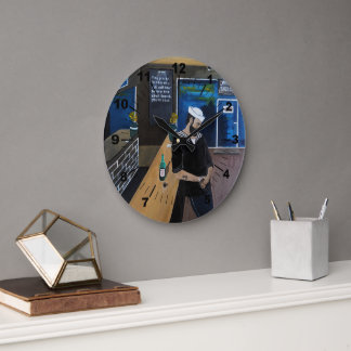 The Drunken Sailor Painting by Alfred Fox Große Wanduhr