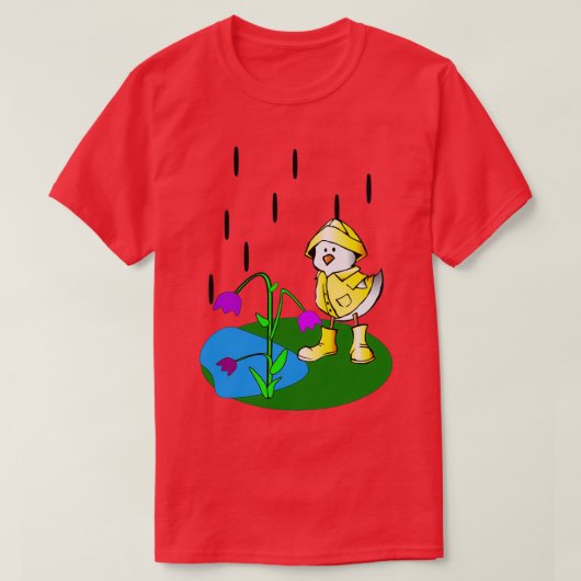 the duck wearing a raincoat T-Shirt (Design vorne)