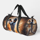 "The Dust Cloud Showdown: A Pitcher's Fury" Duffle Bag (Rechte Ecke)