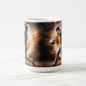 "The Dust Cloud Showdown: A Pitcher's Fury" Kaffeetasse (Mittel)