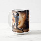 "The Dust Cloud Showdown: A Pitcher's Fury" Kaffeetasse (Vorderseite Links)