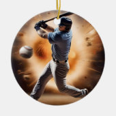 "The Dust Cloud Showdown: A Pitcher's Fury" Keramik Ornament (Vorne)