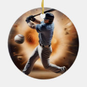 "The Dust Cloud Showdown: A Pitcher's Fury" Keramik Ornament (Hinten)