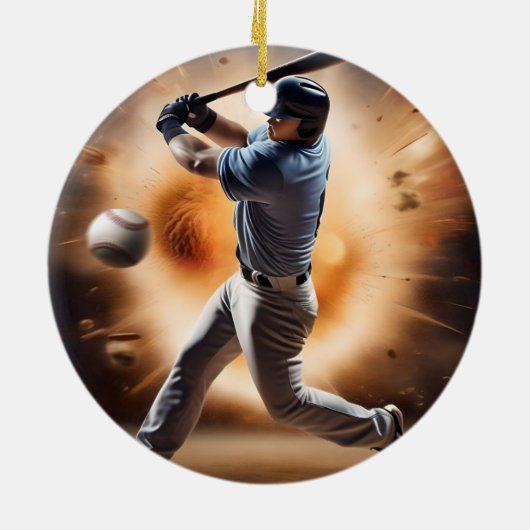 "The Dust Cloud Showdown: A Pitcher's Fury" Keramik Ornament (Hinten)