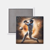 "The Dust Cloud Showdown: A Pitcher's Fury" Magnet (Vorderseite/Rückseite)