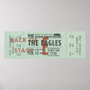 The Eagles Konzert Ticket – Vintage Rock Art   Poster