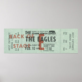 The Eagles Konzert Ticket – Vintage Rock Art Poster