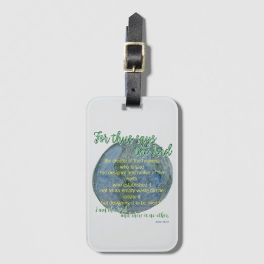 The Earth He Formed Gepäckanhänger (Vorderseite Vertikal)