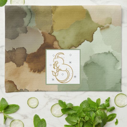 🐐 The Earth-Whisper Weave Geschirrtuch (Gefaltet)