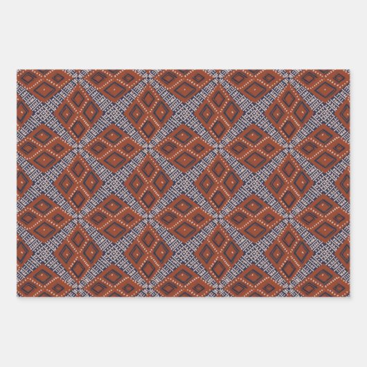 The Earthy Browns and Blue Mud Cloud Style Geschenkpapier Set (Vorderseite 3)