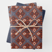 The Earthy Browns and Blue Mud Cloud Style Geschenkpapier Set (Beispiel)