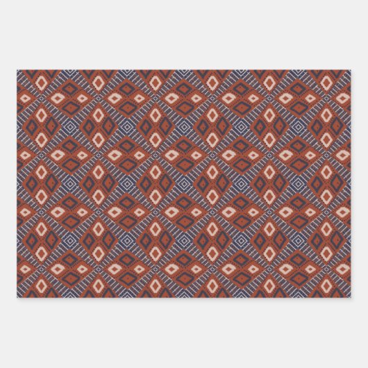 The Earthy Browns and Blue Mud Cloud Style Geschenkpapier Set (Vorderseite)