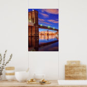 The East River, Brooklyn Bridge, Manhattan Poster (Küche)