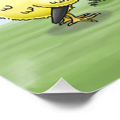 The Easter egg is painted by the chicks Poster (Ecke)