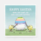 The Easter egg is painted by the chicks Serviette (Vorderseite)