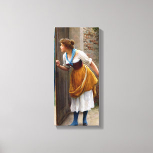 The Eavesdropper (von Eugene de Blaas) Leinwanddruck
