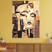 The Echo of “Virelle” – An Abstract Portrait Leinwanddruck (Insitu (Wohnzimmer))