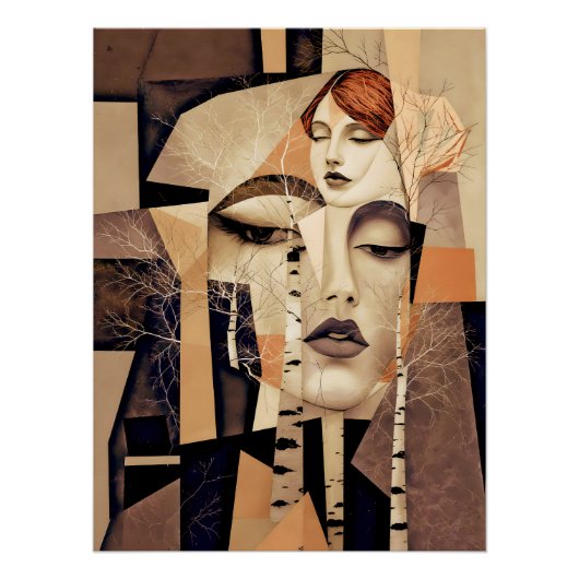 The Echo of “Virelle” – An Abstract Portrait Poster (Vorderseite)