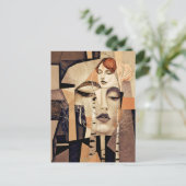 The Echo of “Virelle” – An Abstract Portrait Postkarte (Stehend Vorderseite)