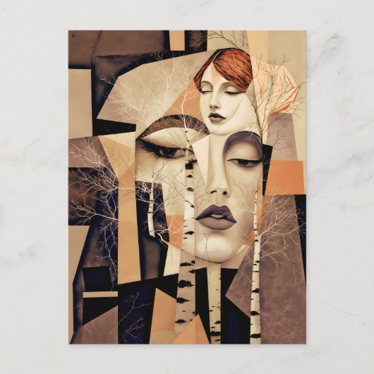 The Echo of “Virelle” – An Abstract Portrait Postkarte (Vorderseite)