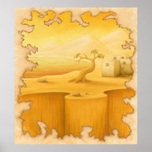 "The Edge of the World" Erlebnismotiv Malerei Poster