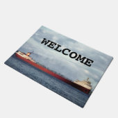 The Edmund Fitzgerald on the St. Clair River Fußmatte (Schrägansicht)