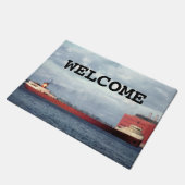 The Edmund Fitzgerald on the St. Clair River Fußmatte (Schrägansicht)