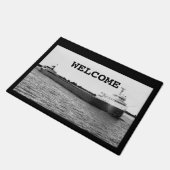 The Edmund Fitzgerald on the St. Clair River Fußmatte (Schrägansicht)