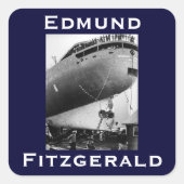 The Edmund Fitzgerald Quadratischer Aufkleber (Vorderseite)