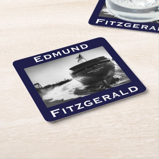 The Edmund Fitzgerald Rechteckiger Pappuntersetzer (angewinkelt)