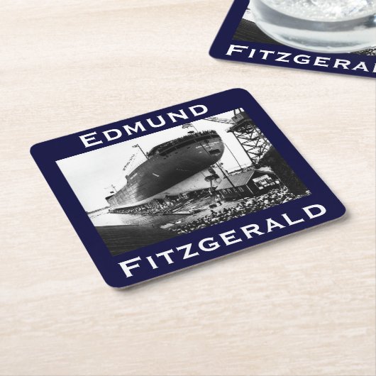 The Edmund Fitzgerald Rechteckiger Pappuntersetzer (angewinkelt)