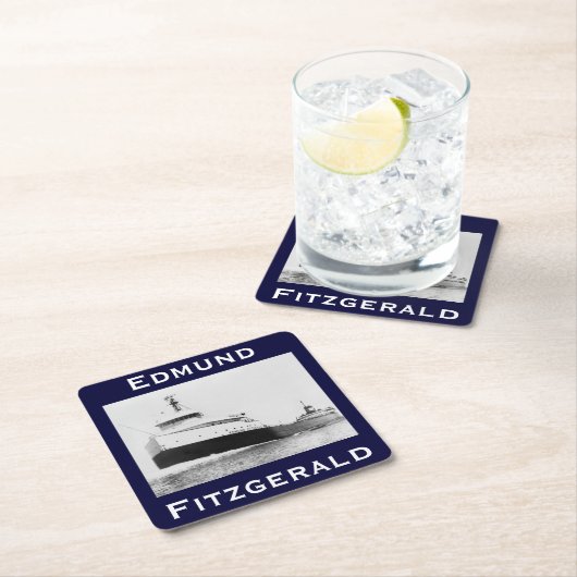 The Edmund Fitzgerald Rechteckiger Pappuntersetzer (Vor Ort)