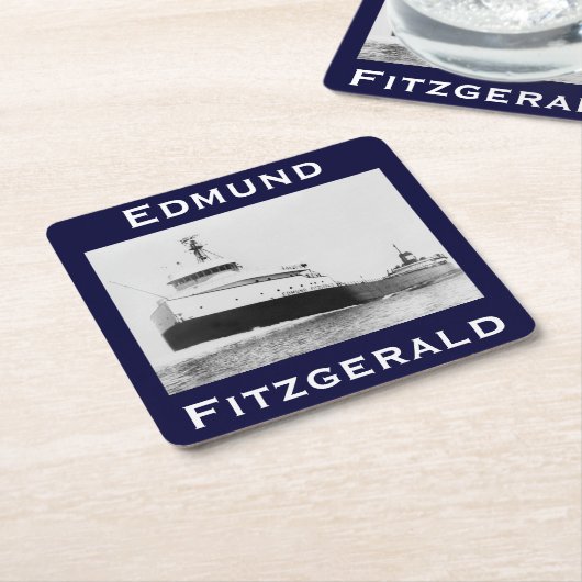 The Edmund Fitzgerald Rechteckiger Pappuntersetzer (angewinkelt)