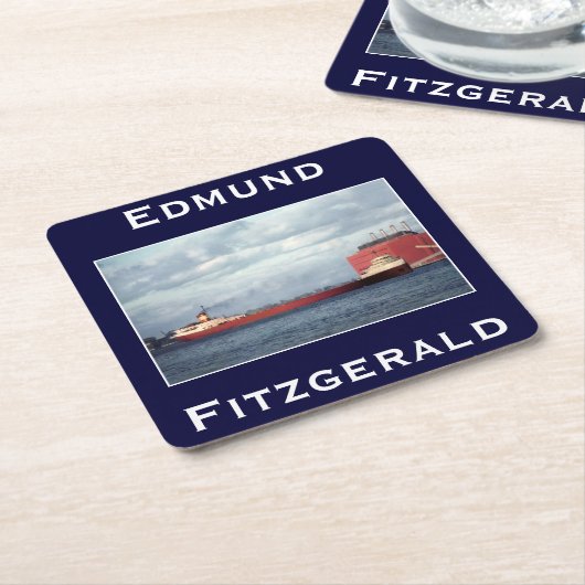 The Edmund Fitzgerald Rechteckiger Pappuntersetzer (angewinkelt)