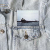 The Edmund Fitzgerald Vintage Great Lakes Ship Button (Insitu)