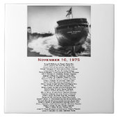 The Edmund Fitzgerald with Crew Names Fliese (Vorderseite)