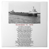 The Edmund Fitzgerald with Crew Names Fliese (Vorderseite)