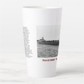 The Edmund Fitzgerald with Crew Names Milchtasse (Vorderseite)