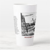 The Edmund Fitzgerald with Crew Names Milchtasse (Vorderseite)