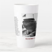 The Edmund Fitzgerald with Crew Names Milchtasse (Vorderseite)