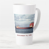 The Edmund Fitzgerald with Crew Names Milchtasse (Rechte Ecke)